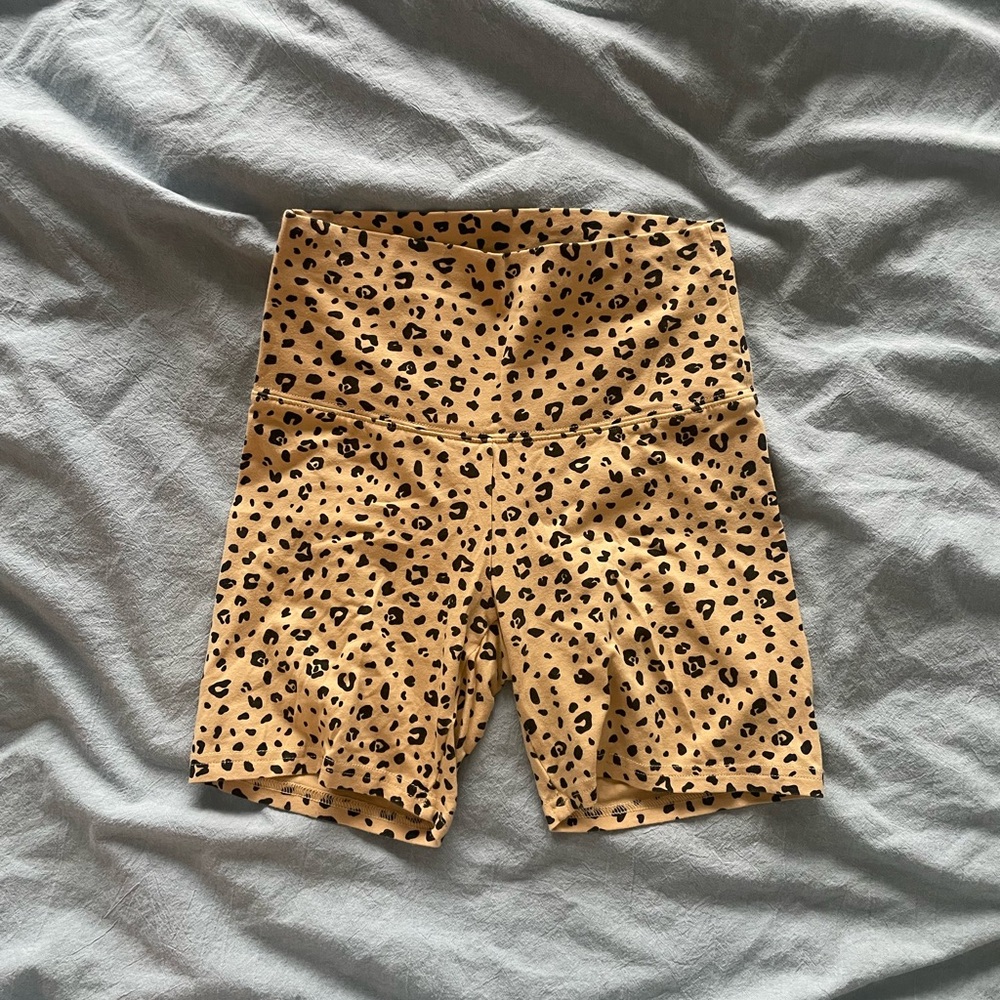 Leopard Print Biker Shorts